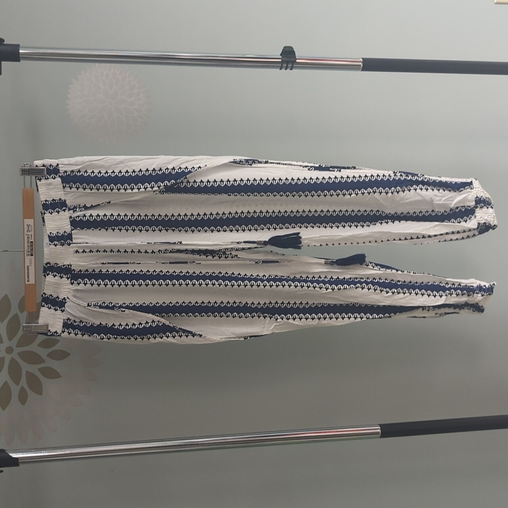 Solitaire swim pants white and blue small cute details